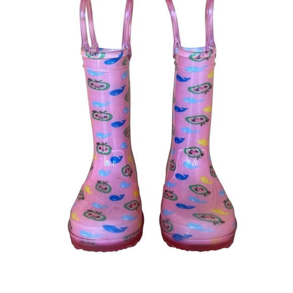 Cocomelon Toddler Girls Pink Rain Boots Size 5 Waterproof Cartoon Spring - Picture 9 of 9